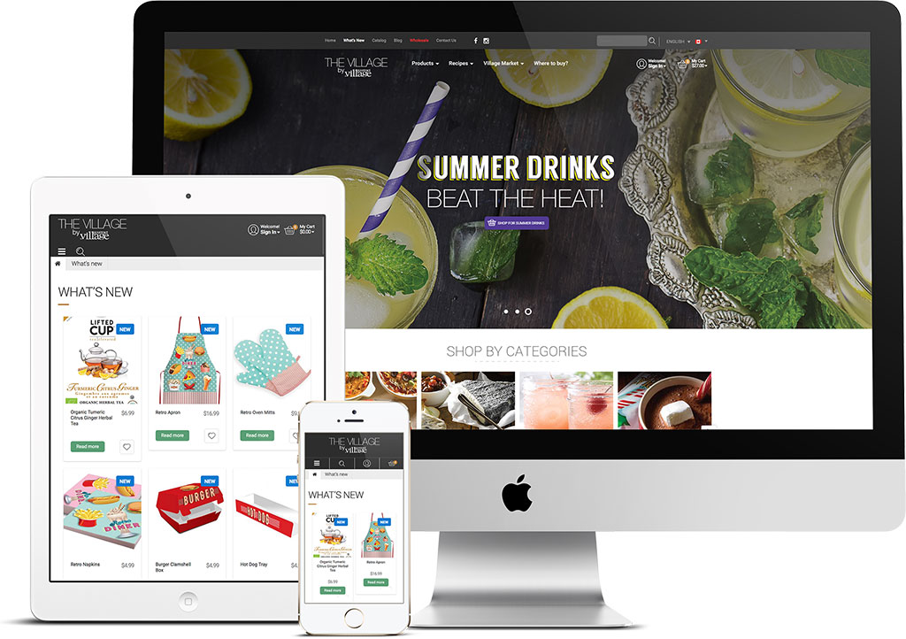 Site web e-commerce Gourmet du Village | Réalisations | King Communications