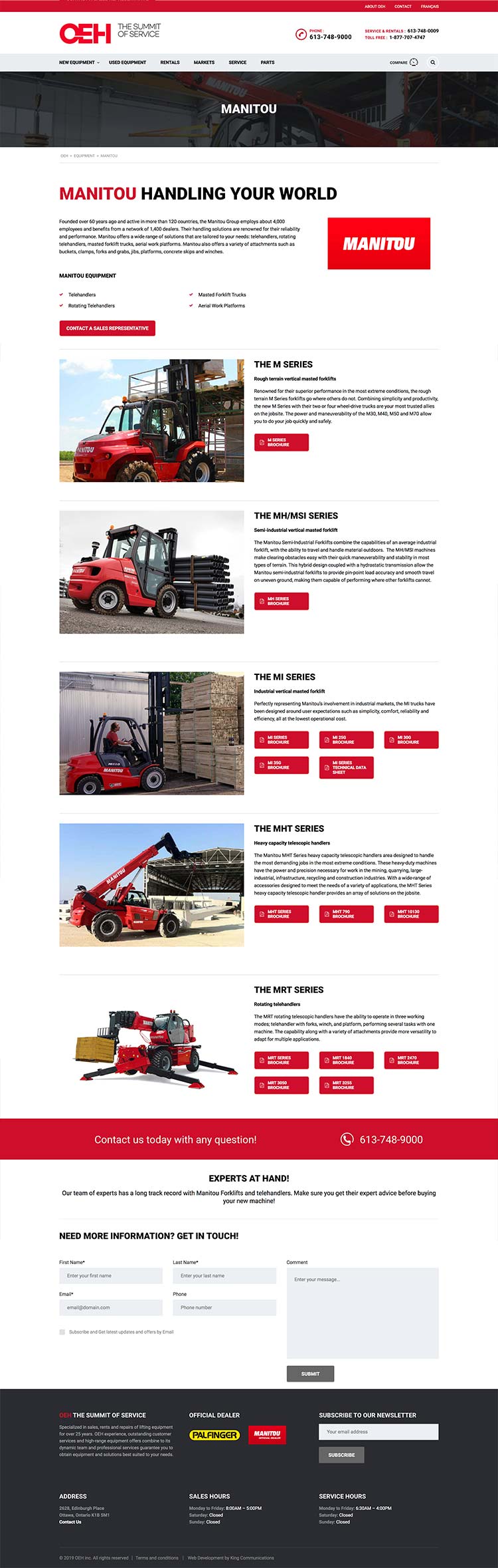 King Communications - Branding et image de marque - OEH - Site web