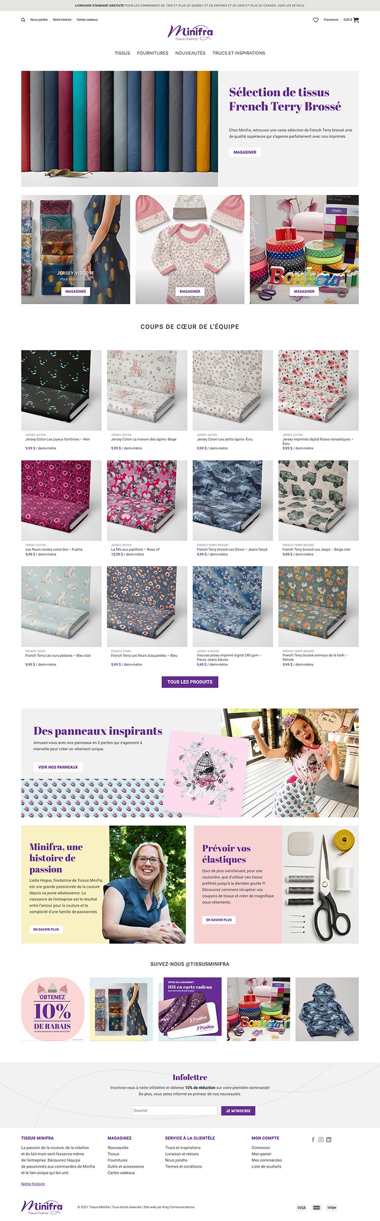 King - Réalisations - Site web - Minifra 01