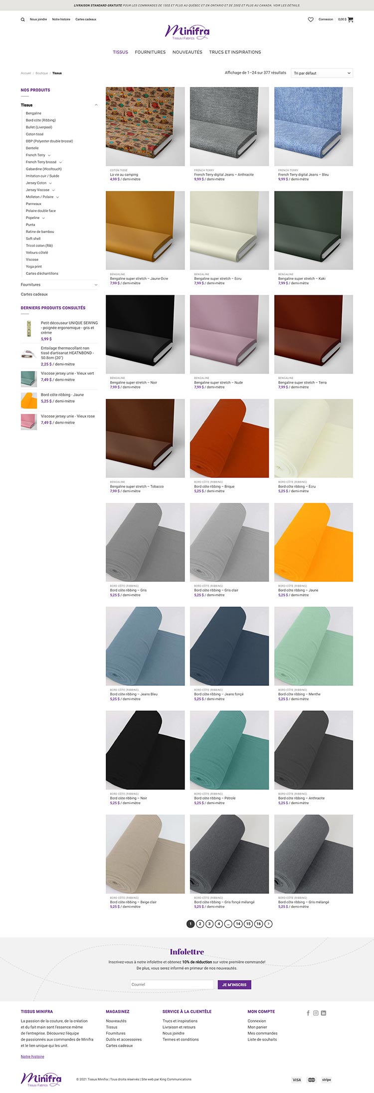 King - Réalisations - Site web - Minifra 02