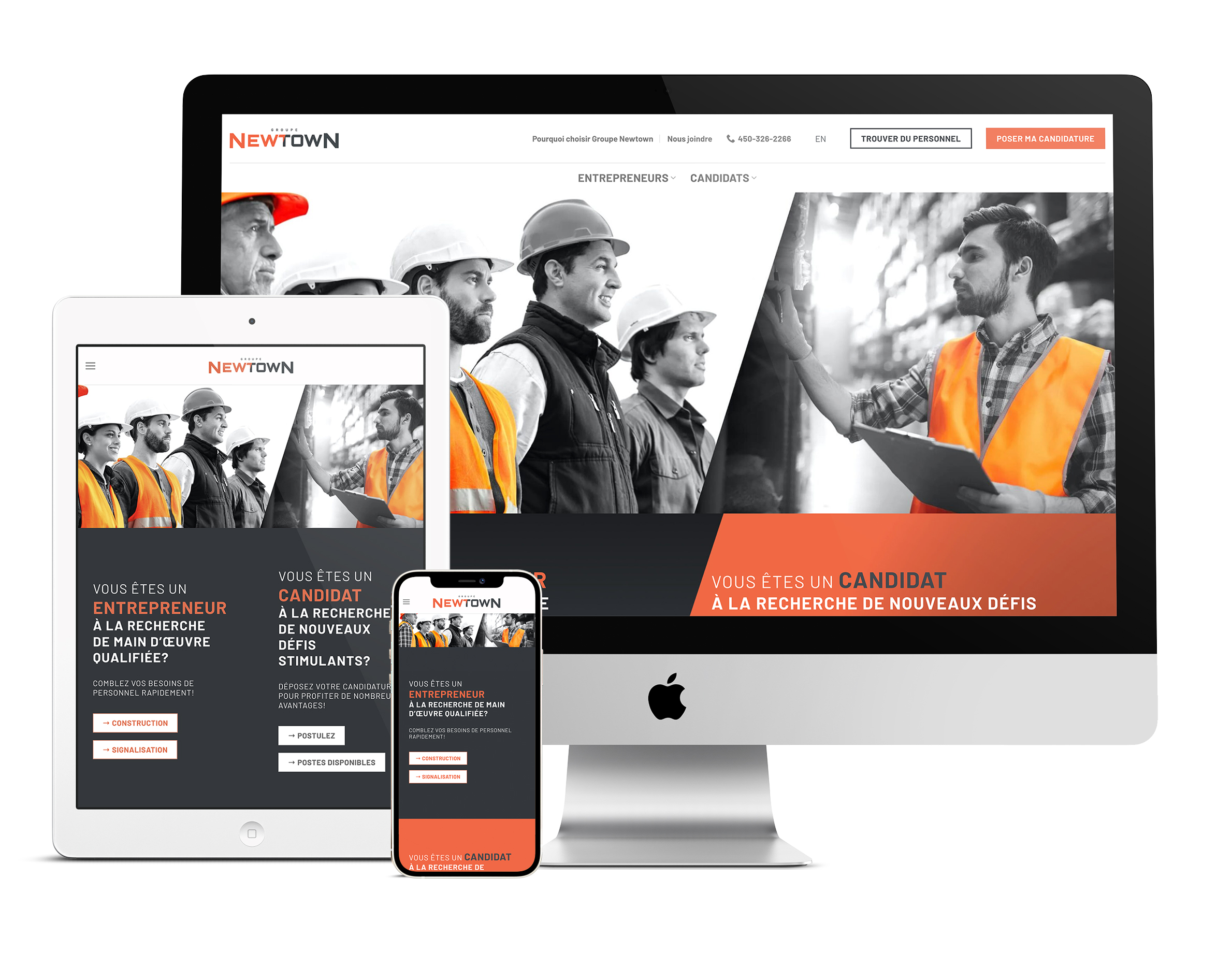 Site web Groupe Newtown | Réalisations | King Communications