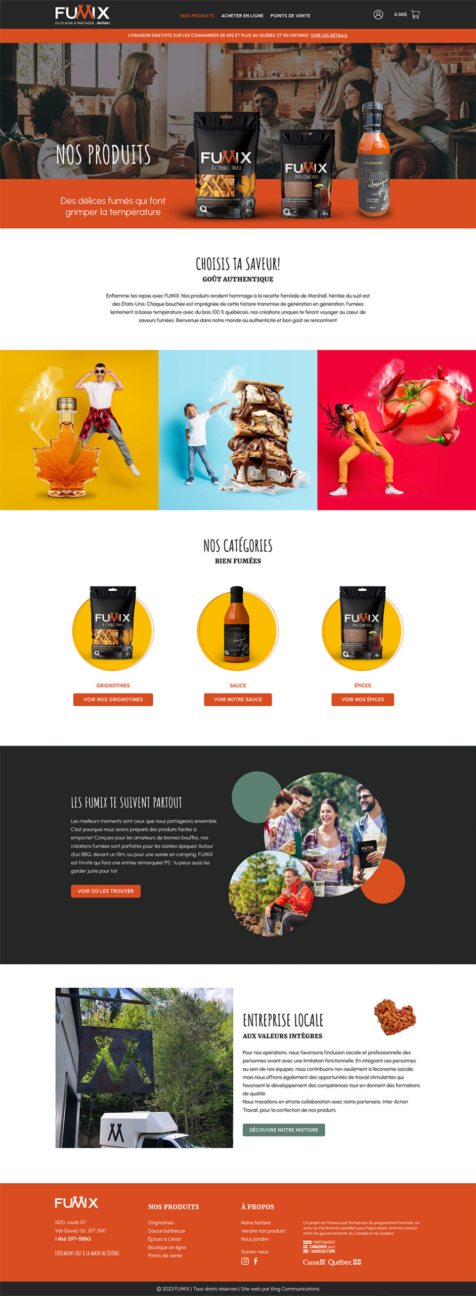 Site Web | Fumix | Réalisations | King Communications